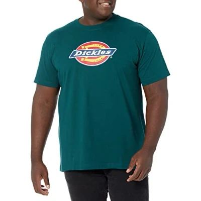 Abbildung von Dickies Herren T Shirt, groß und hoch, kurzärmelig, dreifarbig, Logo Grafik, Wald, L