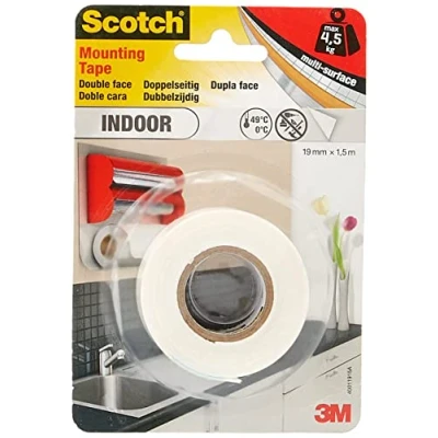 Abbildung von Scotch Fix Doppelseitiges Montageband für den Innenbereich, 19 mm x 1,5 m Schaumstoffklebeband zur Permanenten Befestigung