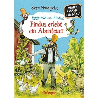 Abbildung von Pettersson und Findus. Findus erlebt ein Abenteuer: Wort + Zahl = genial! Level 2. Spielerisch Lesen Rechnen lernen ab 7 Jahren mit den beliebten Kinderbuch Helden