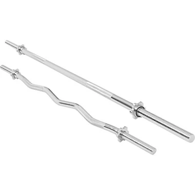 Abbildung von GORILLA SPORTS Langhantel Hantelstangen Set, inkl. Langhantelstange 170cm, SZ Curlstange 120cm