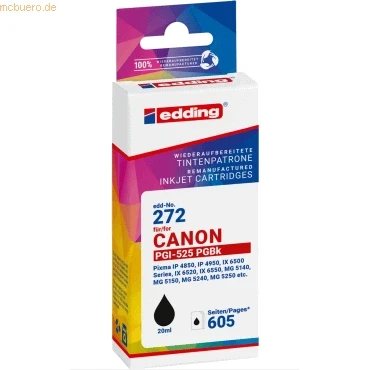 Abbildung von Edding Tintenpatrone ersetzt Canon PGI 525 black (Text)