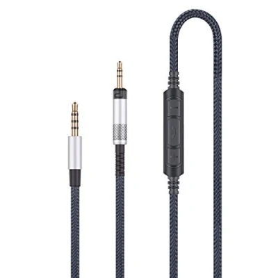 Abbildung von Audio Ersatzkabel mit In Line Mikrofon Fernbedienung Lautstärkeregler nur kompatibel Technica ATH M50x, M40x, M70x Kopfhörer und Samsung Galaxy Huawei Android