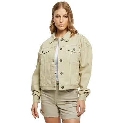 Abbildung von Urban Classics Jeansjacke, Damen, Größe: 3XL, Softseagrass