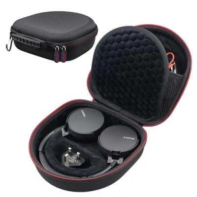 Abbildung von Digicharge Tragetasche für Sony WH CH520 / CH510 MDR ZX110, JBL Tune 520BT 510BT Kopfhörer, kabellos, Bluetooth, flach, faltbar, On Ear Schutzhülle, Reise Aufbewahrungstasche