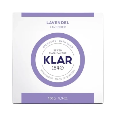 Abbildung von Klar Seifen Badeseife Lavendel 150g, Cosmos zertifiziert, palmölfrei, geeignet für normale Haut, Seife 10969