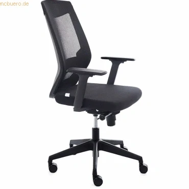Abbildung von Rocada Ergonomischer Bürostuhl mit Lendenwirbelverstellung Computer Schreibtischstuhl, bequem und drehbar, schwar