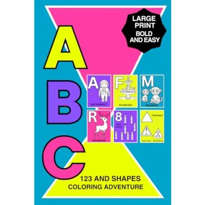 Abbildung von ABC, 123, and Shapes Coloring Adventure: Activity Book for Toddlers Preschoolers