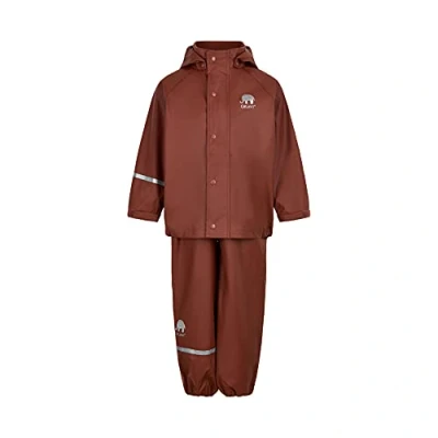 Abbildung von CELAVI Unisex Kinder Basic Rainwear Set solid PU Regenjacke, Tortoise Shell, 90