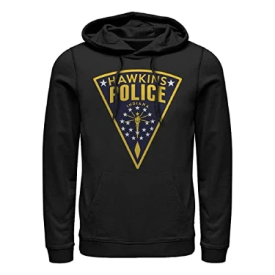 Abbildung von Stranger Things Unisex Hawkins Police Seal Hoodie, Schwarz, M