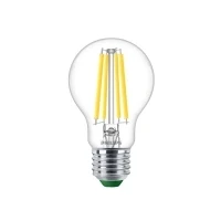 Abbildung von Philips LED Classic ultraeffiziente E27 Lampe, mit Energieeffizienzklasse A, ersetzt 60W, klar, kaltweiß