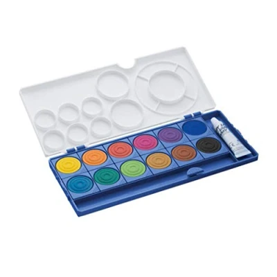 Abbildung von Lamy Deckfarbkasten 12er Aquaplus, (12 Farben mit Deckweiß, Blau)
