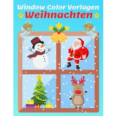 Abbildung von Window Color Vorlagen Weihnachten: Über 100 liebevoll gestaltete und abwechslungsreiche Weihnachtsmotive für Kinder ab 5 Jahren Malen Schablonen ... die Weihnachtszeit ( Vorlagen)