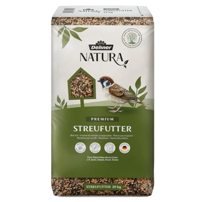 Abbildung von Dehner Natura Premium Wildvogelfutter, Streufutter, Ganzjahresfutter proteinreich / energiereich, hochwertiges Vogelfutter für Wildvögel, 20 kg