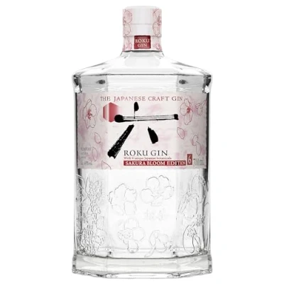 Abbildung von ROKU GIN Sakura Bloom Edition 6 japanische Botanicals Meisterhaft destilliert in Japan für einen perfekt erfrischenden Geschmack 43% Vol 700ml Einzelflasche