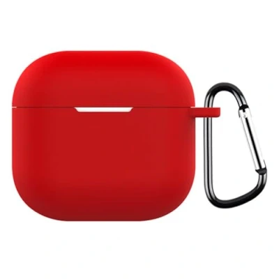 Abbildung von CoverKingz Hülle kompatibel mit AirPods 4 Silikon Schutzhülle Cover Case Tasche Rot