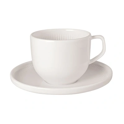 Abbildung von Villeroy &amp; Boch Afina Kaffeetasse mit Untertasse weiß 2tlg