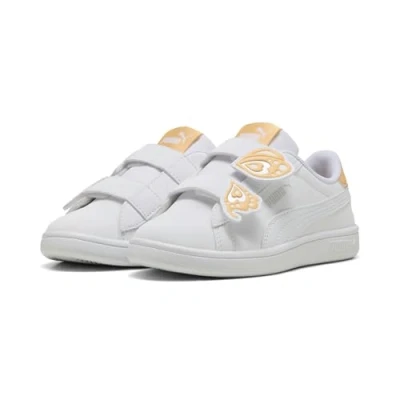Abbildung von Puma Smash 3.0 Butterfly Sneakers Kinder Schuhe Mit Plain White/Almost Apricot Größe: 34.5