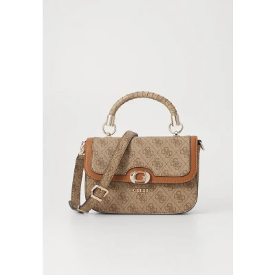 Abbildung von Guess Orlina LOGO TOP Handle FLAP Handtasche, Damen, Größe: One Size, Latte/brown