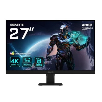 Abbildung von Monitor Gigabyte GS27U EK 27 IPS UHD 160 Hz 1 ms 3840 x 2160 Pixel 350 cd/m² HDMI Anschlüsse Anzahl 2