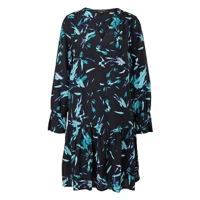 Abbildung von comma Allover Freizeitkleid, Damen, Größe: 38, Schwarz