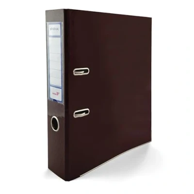 Abbildung von Netuno 1x Akten Ordner Schokobraun glänzend DIN A4 Ekobox Premium Edition 2 Ring Mechanik Ringorder 75 mm Kunststoff breit Büroordner Plastikordner Briefordner Ringmappe farbig