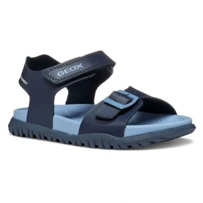 Abbildung von Geox Fusbetto Unisex Riemensandalette für Kinder, Größe: 35, Navy/sky Schuhe