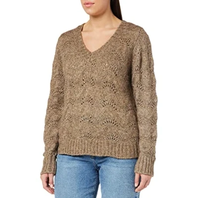 Abbildung von Pieces Pcbibbi Strickpullover, Damen, Größe: XS, Fossil