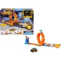 Abbildung von Hot Wheels Autorennbahn Monster Trucks 2 in 1 Loop &amp; Flip Challenge