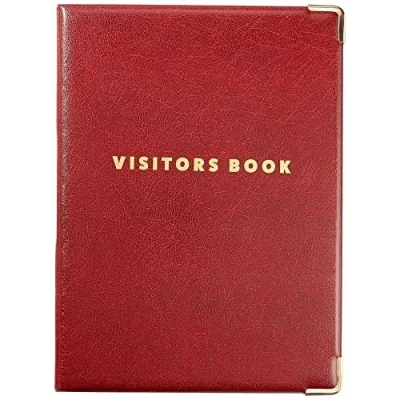 Abbildung von VSafety Geschäftsbesucherbuch mit Einlagen für Besucherausweise, GDPR konform, 100 Stück, 90 x 60 mm