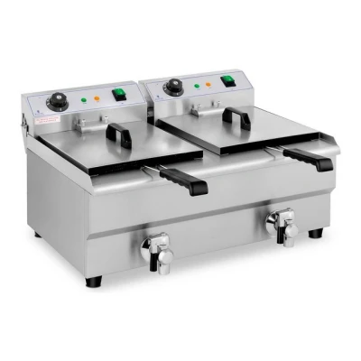 Abbildung von Royal Catering Fritteuse Friteuse Fritöse Edelstahl Gastro Profi Elektrische 2 x 13 L