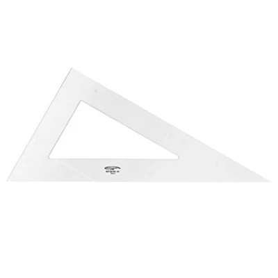 Abbildung von 3 Grad Geodreieck, 60 Grad, gerade Kanten 50 cm, Transparent