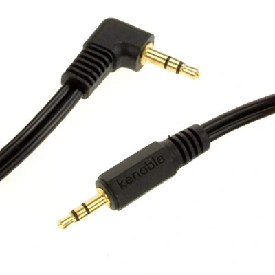 Abbildung von 3,5 mm Rechts Abgewinkelt Männlich Klinkenstecker Zum Stereo Audio Kabel 1 m [1 Meter/1m]