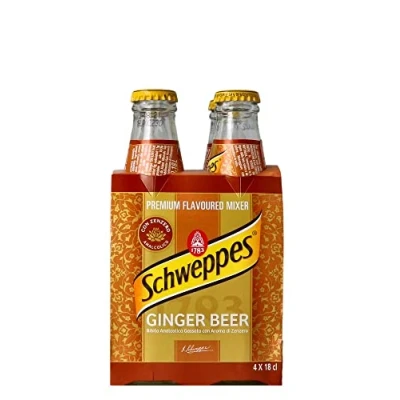 Abbildung von 12x Schweppes Ginger Beer Kohlensäurehaltiges Erfrischungsgetränk mit Ingwergeschmack (4 x 18cl)