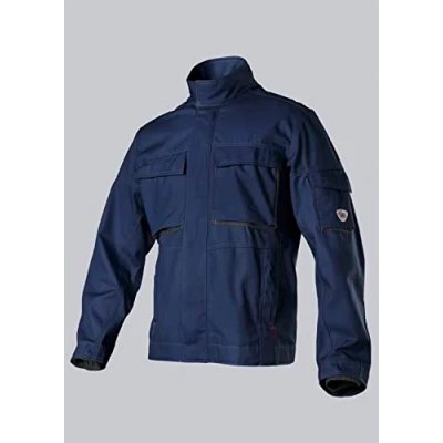 Abbildung von BP 1795 720 110 48/50l Arbeitsjacke, Stehkragen, verdeckter Frontreißverschluss, 305,00 g/m² Verstärkte Baumwolle, Nachtblau/Anthrazit,