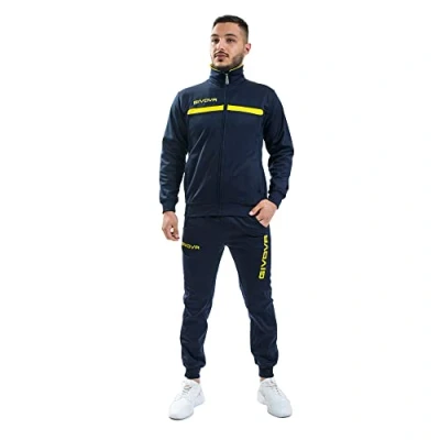 Abbildung von Givova Unisex One Suit Full Zip Overall, blau/gelb, XXL EU