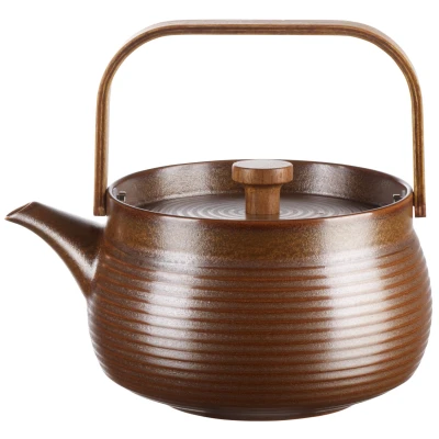 Abbildung von ASA kitchen&#039;art Teekanne mit Holzgriff brown 0,6l