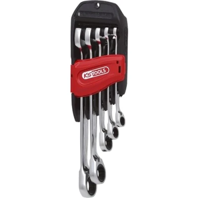 Abbildung von KS TOOLS 503.4605 Ratschen Ringgabelschlüsselsatz 72 19, 8 Chrom Vanadium Stahl