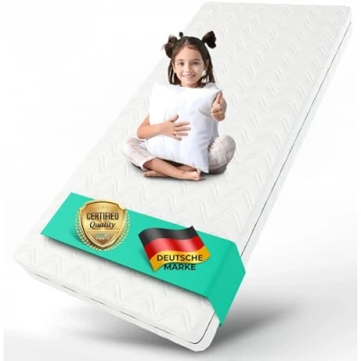 Abbildung von ALAVYA HOME® Kindermatratze 90x200 cm ohne Spannbettlaken 10 hoch I CertiPUR zertifizierter Kaltschaum mit waschbarem Bezug Hochwertige Matratze für Kinderbett Jugendmatratze 200x90 Made in EU