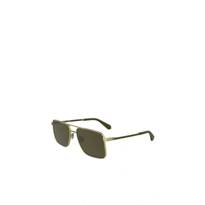 Abbildung von Calvin Klein Jeans Sonnenbrille, Herren, Größe: One Size, Matte gold