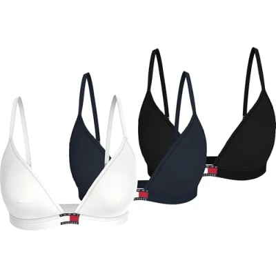 Abbildung von Tommy Hilfiger Heritage Triangle 3 PACK Triangel BH, Damen, Größe: 40 42, Black/navy/white