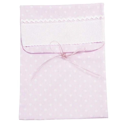 Abbildung von Filet Elegantes und Feines Lätzchen, Komplett aus Baumwolle mit Aida Leinenstickerei, Ideal für Babys Kleinkinder, 100% Made in Italy, Farbe weiß