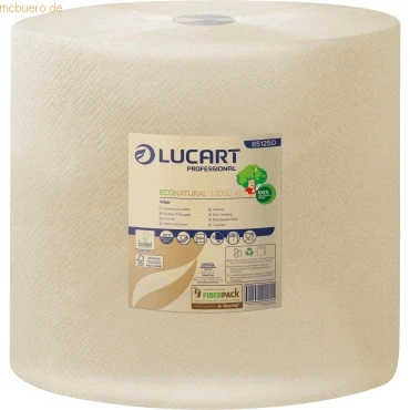 Abbildung von Lucart Putztuchrolle Eco Natural 851250 3 lagig 36x36cm 1.000 Blatt