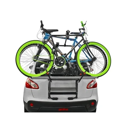 Abbildung von Menabo Fahrradträger 2 Fahrräder kompatibel mit Skoda Karoq 2018 2023 Alu Silber Schwarz