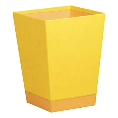 Abbildung von Rhodia 318926C Papierkorb (24 x 24 32 cm, praktisch und strapazierfähig, Kunstleder, elegant, ideal für Ihr Büro) 1 Stück, gelb