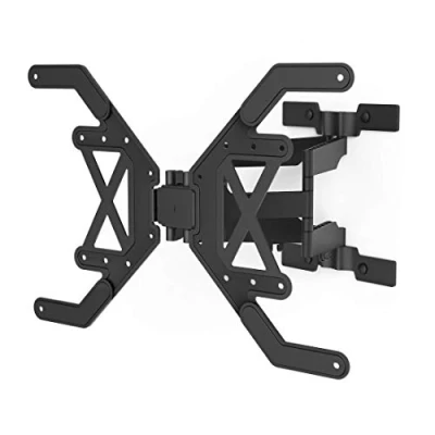 Abbildung von Hama TV Wandhalterung Schwenkbar, Neigbar, Slim (37 90 Zoll Halterung für Fernseher bis zu 40 kg, max. VESA 600x400, Ausziehbare Fernsehwandhalterung inkl. Fischer Dübel &amp; Bohrschablone) schwarz