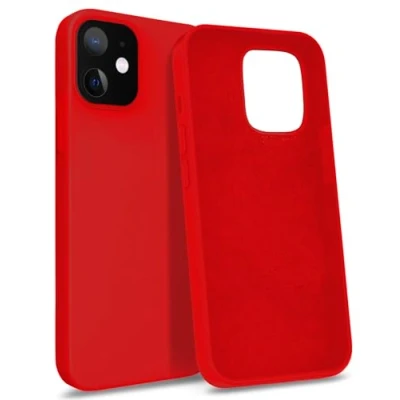 Abbildung von MyGadget Hülle kompatibel mit iPhone 12 Mini Gummierte Handyhülle [ 3 Layer Struktur ] Schutzhülle Soft Inlay &amp; Hardcase Cover außen Rot