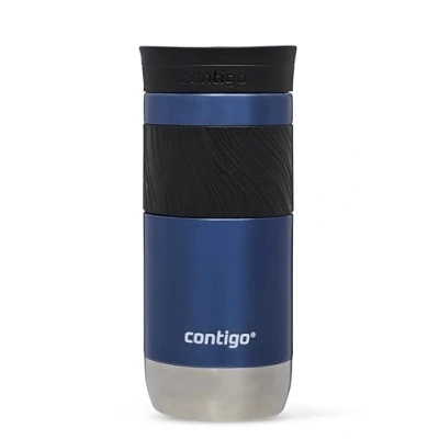 Abbildung von Contigo Byron 2.0 Thermobecher, Edelstahl Isolierbecher mit Snapseal Verschluss, Kaffeebecher to go, 100% auslaufsicher, spülmaschinenfester Deckel, BPA frei, bis zu 6 Stunden warm, 470 ml, Blue Corn