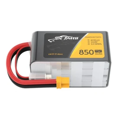 Abbildung von Tattu 4S Lipo RC Akku 850mAh 75C 14.8V mit XT30 Stecker für Multirotor FPV von Größe 150 bis 180