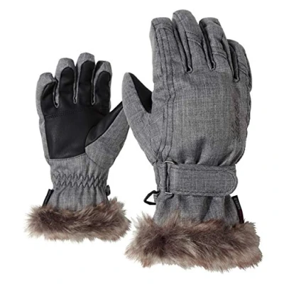 Abbildung von Ziener Mädchen LIM GIRLS glove junior Ski handschuhe / Wintersport warm, atmungsaktiv, grau (grey melange), 4.5