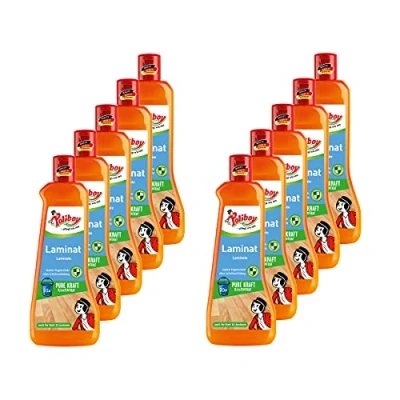 Abbildung von Poliboy Laminat Pflege Konzentrat mit Orangenöl auch für Kork und Linoleum Bodenreinigung 10er Pack 10x500 ml (5 Liter) Made in Germany